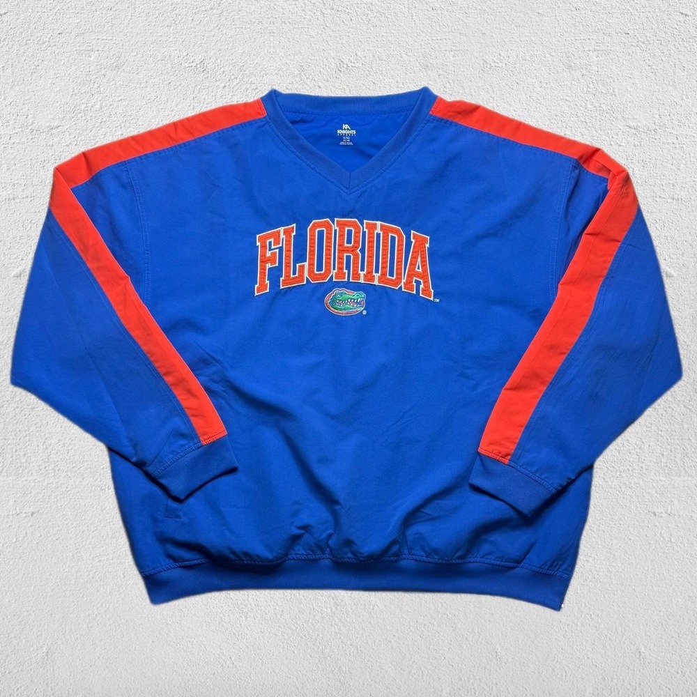 Knights Apparel Florida Gators Embroidered V-Neck Windbreaker XL
